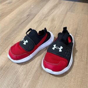 Under Armour Toddler Red and Black Sneakers